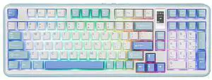 Vibe99 Wireless Gaming Keyboard with 1.06'' Screen, 96% Hot Swappable Creamy Mechanical Keyboard wit Vibe99 Wireless Gaming Keyboard with 1.06'' Screen, 96% Hot Swappable Creamy Mechanical Keyboard wit