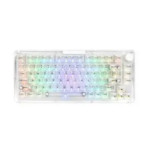 Phantom 81 75% Transparent Mechanical Gaming Keyboard, Hot Swappable Custom Gasket Keyboard with RGB Phantom 81 75% Transparent Mechanical Gaming Keyboard, Hot Swappable Custom Gasket Keyboard with RGB