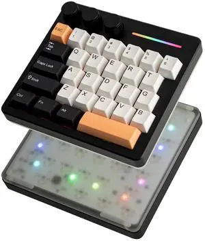 Cybrix 29 Rapid Fast Wired Gaming Keyboard, 8Khz Polling, Aluminum & Acrylic One Handed Keyboard, 3 Cybrix 29 Rapid Fast Wired Gaming Keyboard, 8Khz Polling, Aluminum & Acrylic One Handed Keyboard, 3