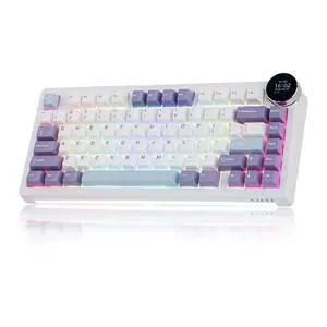 AJAZZ AK820V2 75% Wireless Gaming Keyboard with 0.9 TFT Display Screen & Knob, Gasket Mechanical Cr AJAZZ AK820V2 75% Wireless Gaming Keyboard with 0.9 TFT Display Screen & Knob, Gasket Mechanical Cr