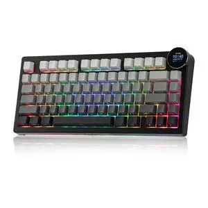 AJAZZ AK820V2 75% Wireless Gaming Keyboard with 0.9 TFT Display Screen & Knob, Gasket Mechanical Cr AJAZZ AK820V2 75% Wireless Gaming Keyboard with 0.9 TFT Display Screen & Knob, Gasket Mechanical Cr