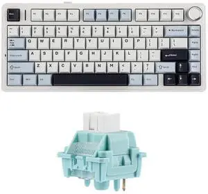 Aula F75 PRO 75% Gaming Keyboard with LEOBOG Ice Vein 100 Pcs 42gf Linear Keyboard Switches Aula F75 PRO 75% Gaming Keyboard with LEOBOG Ice Vein 100 Pcs 42gf Linear Keyboard Switches