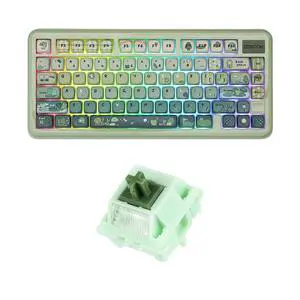 Phantom81 Lite 75% Gasket Mechanical Keyboard with Matcha Latte V2 Linear Mechanical Switch Set Phantom81 Lite 75% Gasket Mechanical Keyboard with Matcha Latte V2 Linear Mechanical Switch Set