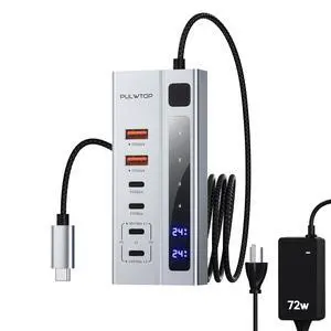 Powered USB C Hub, USB Hub Powered Support 10Gbps Data & PD 45W Charging Not Support Video, 2USB-C 10Gbps Ports, 2USB 3.1 10Gbps Ports power adapter for iMac, MacBook Pro/Air,iPad, XPS Adapter Powered USB C Hub, USB Hub Powered Support 10Gbps Data & PD 45W Charging Not Support Video, 2USB-C 10Gbps Ports, 2USB 3.1 10Gbps Ports power adapter for iMac, MacBook Pro/Air,iPad, XPS Adapter