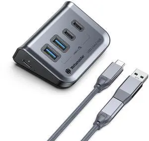 4-in-1 USB C Hub, 10Gbps USB 3.2 Gen 2 Desktop Hub with 2 USB-A& 2 USB-C Data Ports, 2-in-1 USB-C/A Cable, Angled USB Splitter for PC, Laptop, Mac mini, MacBook, iMac(Not Support Charging) 4-in-1 USB C Hub, 10Gbps USB 3.2 Gen 2 Desktop Hub with 2 USB-A& 2 USB-C Data Ports, 2-in-1 USB-C/A Cable, Angled USB Splitter for PC, Laptop, Mac mini, MacBook, iMac(Not Support Charging)