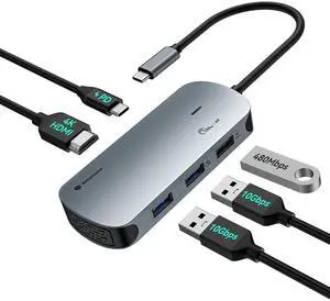 USB C Hub 5-in-1 with 4K HDMI for MacBook/iPad/iMac | USB C to HDMI with 100W PD, 4K@60Hz HDMI, 2*USB 3.2 Gen 2 10Gbps Data Transfer Ports, 1 USB 2.0 Port USB C Hub 5-in-1 with 4K HDMI for MacBook/iPad/iMac | USB C to HDMI with 100W PD, 4K@60Hz HDMI, 2*USB 3.2 Gen 2 10Gbps Data Transfer Ports, 1 USB 2.0 Port
