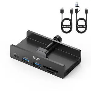 Clamp USB Hub Desk Mount, 5-in-1 Aluminum Mountable USB C Hub with SD/TF Card Reader, 59" Long Cable Under Desk USB Hub for iMac, MacBook, Floor PC, 5Gbps Desktop Hub, Black Clamp USB Hub Desk Mount, 5-in-1 Aluminum Mountable USB C Hub with SD/TF Card Reader, 59" Long Cable Under Desk USB Hub for iMac, MacBook, Floor PC, 5Gbps Desktop Hub, Black