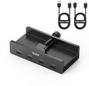 USB C Hub Clamp Mount, 4-Port 10Gbps USB 3.2 Hub Gen 2, Aluminum Clamp On USB Hub for Monitor & Desk, Dual Cable USB C Splitter Data Hub for Mac, PC, Desktop, Black USB C Hub Clamp Mount, 4-Port 10Gbps USB 3.2 Hub Gen 2, Aluminum Clamp On USB Hub for Monitor & Desk, Dual Cable USB C Splitter Data Hub for Mac, PC, Desktop, Black