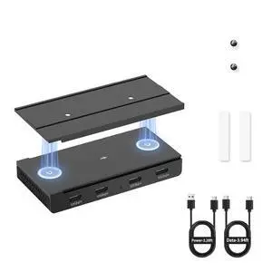 Magnetic USB C Hub 10Gbps, 4 Port USB 3.2 Gen2 Desktop USB Hub with 47in Long Data Cable, Desk Mount USB C Hub Magnetic to Attach to Desk/PC Case, Powered USB Data Hub for PC, Mac, Black Magnetic USB C Hub 10Gbps, 4 Port USB 3.2 Gen2 Desktop USB Hub with 47in Long Data Cable, Desk Mount USB C Hub Magnetic to Attach to Desk/PC Case, Powered USB Data Hub for PC, Mac, Black