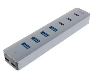 7 Port USB Hub 3.0, USB Splitter with 4 USB-A & 3 USB-C Ports, Detachable Cable USB C to USB Adapter, High Speed Data Transfer USB Extender for Laptop, PC, Desktop, Flash Drive, HDD, XPS 7 Port USB Hub 3.0, USB Splitter with 4 USB-A & 3 USB-C Ports, Detachable Cable USB C to USB Adapter, High Speed Data Transfer USB Extender for Laptop, PC, Desktop, Flash Drive, HDD, XPS