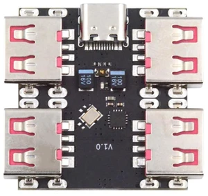 xiwai USB 2.0 1-to-4 Four Ports HUB Splitter PCBA Expansion Module Board PCs Multiport 4 Devices Type-C for Keyboard Mouse Scanner Printer xiwai USB 2.0 1-to-4 Four Ports HUB Splitter PCBA Expansion Module Board PCs Multiport 4 Devices Type-C for Keyboard Mouse Scanner Printer