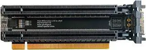 PCI-E 4.0 x16 1 to 2 Expansion Card Gen4 Split Card PCIe-Bifurcation x16 to x8x8 with 20mm Spaced Slots CPU4P Power Supply Port (SATA) PCI-E 4.0 x16 1 to 2 Expansion Card Gen4 Split Card PCIe-Bifurcation x16 to x8x8 with 20mm Spaced Slots CPU4P Power Supply Port (SATA)