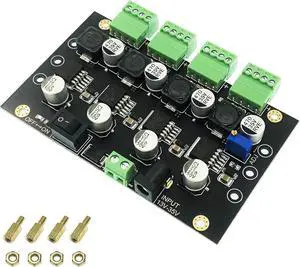 4 Channels LM2596 DC to DC Buck Converter Input 13-35V to 3.3V/5V/12/Adjustable Voltage Simultaneous Power Supply 4 Channels LM2596 DC to DC Buck Converter Input 13-35V to 3.3V/5V/12/Adjustable Voltage Simultaneous Power Supply