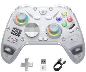 K30 Wireless Gaming Controller for Switch 2/Switch/PC/iOS/Android, TMR Joysticks with 1000Hz Polling Rate, Hall Triggers, Swappable ABXY Buttons, RGB Lighting, Programmable Back Buttons K30 Wireless Gaming Controller for Switch 2/Switch/PC/iOS/Android, TMR Joysticks with 1000Hz Polling Rate, Hall Triggers, Swappable ABXY Buttons, RGB Lighting, Programmable Back Buttons