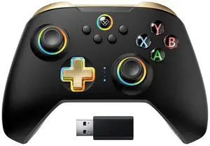 N10 Wireless Controller Compatible with Switch/PC/iOS/Android, Hall Effect Joysticks, 1000Hz Polling Rate, Bluetooth/2.4G/Wired Gamepad, RGB Light, Back Buttons, Turbo, Motion Control N10 Wireless Controller Compatible with Switch/PC/iOS/Android, Hall Effect Joysticks, 1000Hz Polling Rate, Bluetooth/2.4G/Wired Gamepad, RGB Light, Back Buttons, Turbo, Motion Control