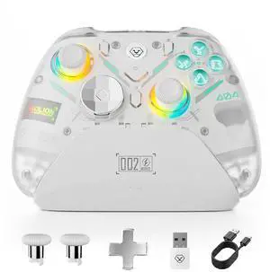Wireless Controller Compatible with Switch 2/Switch/OLED, Hall Effect Joysticks, 1000Hz Polling Rate, Tri-Mode Bluetooth/2.4G/Wired Gamepad with RGB Charging Dock Wireless Controller Compatible with Switch 2/Switch/OLED, Hall Effect Joysticks, 1000Hz Polling Rate, Tri-Mode Bluetooth/2.4G/Wired Gamepad with RGB Charging Dock