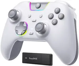 X05Pro Wireless PC Controller Soft-Click Low-Noise Buttons, Dual-Stage Impulse Triggers, Hall Joysticks with 1000Hz Polling, 2 Programmable Buttons, 1000mAh Battery, Multi-Platform Controller for PC X05Pro Wireless PC Controller Soft-Click Low-Noise Buttons, Dual-Stage Impulse Triggers, Hall Joysticks with 1000Hz Polling, 2 Programmable Buttons, 1000mAh Battery, Multi-Platform Controller for PC