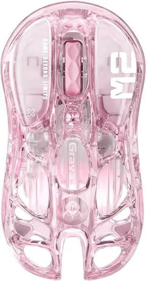 Mercury M2 Wireless Gaming Mouse with 26,000 DPI, PAW3395DM Sensor -79g Lightweight Hollowed-Out Design -5 Programmable Buttons -5 Dynamic Lightsync RGB Pink Mercury M2 Wireless Gaming Mouse with 26,000 DPI, PAW3395DM Sensor -79g Lightweight Hollowed-Out Design -5 Programmable Buttons -5 Dynamic Lightsync RGB Pink