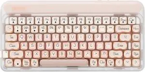 DOT Foundation Mechanical Keyboard, 75% Rechargeable Hot-swappable Keyboards with 3 Types Connection for Windows, Mac OS/Pink GATERON Baby Racoon Switches DOT Foundation Mechanical Keyboard, 75% Rechargeable Hot-swappable Keyboards with 3 Types Connection for Windows, Mac OS/Pink GATERON Baby Racoon Switches