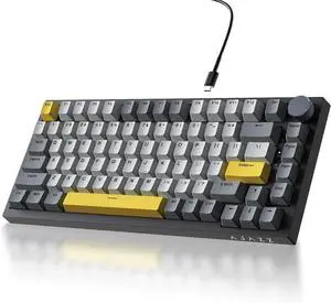 AK820 TKL 75% Hot Swappable Mechanical Keyboard with Volume Knob, Gasket Mount Wired Gaming Creamy Keyboard, Pre-lubed Linear Switch, South-Facing RGB, PBT Keycaps AK820 TKL 75% Hot Swappable Mechanical Keyboard with Volume Knob, Gasket Mount Wired Gaming Creamy Keyboard, Pre-lubed Linear Switch, South-Facing RGB, PBT Keycaps