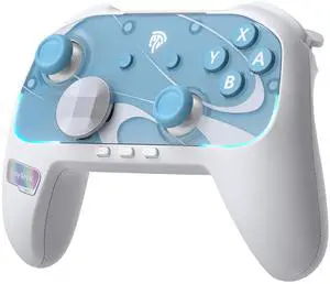 S10 Elite Wireless Controller for Switch 2 with One-Key Wake-Up, Hall Effect Anti-Drift Joysticks, Programmable Buttons, HD Rumble, Motion Control and NFC, Multi-platform white blu S10 Elite Wireless Controller for Switch 2 with One-Key Wake-Up, Hall Effect Anti-Drift Joysticks, Programmable Buttons, HD Rumble, Motion Control and NFC, Multi-platform white blu