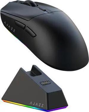 AJ139 V2 MC Wireless Gaming Mouse with RGB Charging Dock, 66g Ultra-Lightweight Tri-Mode Optical Mouse, 12000 DPI PAW3311 Sensor, Ergonomic Rechargeable Gaming Mouse for PC/Mac - AJ139 V2 MC Wireless Gaming Mouse with RGB Charging Dock, 66g Ultra-Lightweight Tri-Mode Optical Mouse, 12000 DPI PAW3311 Sensor, Ergonomic Rechargeable Gaming Mouse for PC/Mac -