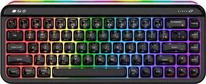 AF68 Wireless Membrane Keyboard, 68% Layout 68-Key Gaming Keyboard, 2.4 GHz/Type-C/BT, RGB Lighting Effects with Integrated Side Light Bar, 4000mAh Battery, Translucent Keycaps black AF68 Wireless Membrane Keyboard, 68% Layout 68-Key Gaming Keyboard, 2.4 GHz/Type-C/BT, RGB Lighting Effects with Integrated Side Light Bar, 4000mAh Battery, Translucent Keycaps black