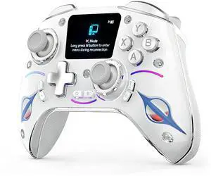 Multi-Function Wireless Pro Controller with Interactive Screen,for Switch/PS4/PC/Android/iOS/SteamDeck, 4 Programmable Buttons, Turbo, 6-axis Gyro, Dual Vibration, RGB Lighting, Hall Effect Joystick T Multi-Function Wireless Pro Controller with Interactive Screen,for Switch/PS4/PC/Android/iOS/SteamDeck, 4 Programmable Buttons, Turbo, 6-axis Gyro, Dual Vibration, RGB Lighting, Hall Effect Joystick T