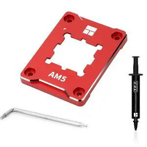 ASF-Black AM5 CPU Holder, Corrective Anti-Bending Fixing Frame, Full-Fit Fixed Non-Marking Mounter, AM5 Anti-Bending Contact Frame, CPU Cooler Standard Red ASF-Black AM5 CPU Holder, Corrective Anti-Bending Fixing Frame, Full-Fit Fixed Non-Marking Mounter, AM5 Anti-Bending Contact Frame, CPU Cooler Standard Red