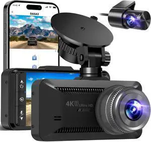 Dash Cam Front and Rear 4K/1080P, Dash Camera for Cars Build in WiFi, Full HD Dash Cam with APP Control, 3.94'' IPS Screen Dash Camera with 32GB SD Card, G-Sensor, Loop Recording (Dark Grey) Dash Cam Front and Rear 4K/1080P, Dash Camera for Cars Build in WiFi, Full HD Dash Cam with APP Control, 3.94'' IPS Screen Dash Camera with 32GB SD Card, G-Sensor, Loop Recording (Dark Grey)