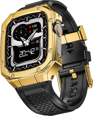 SUPLINK for Apple Watch Ultra 2 Bands/4/1/Apple Ultra Watch 3 Bands for Men
Silicone Band with Stainless Steel Rugged Case Protective Bumper for iWatch Bands Men, Gold SUPLINK for Apple Watch Ultra 2 Bands/4/1/Apple Ultra Watch 3 Bands for Men
Silicone Band with Stainless Steel Rugged Case Protective Bumper for iWatch Bands Men, Gold
