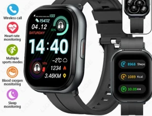 D12 Smart Watch, 2.01" HD Square Screen, Bluetooth Calling, Heart Rate Blood Oxygen & Sleep Monitoring, Multiple Sports Modes, Weather Display, Step & Calorie Tracking, for iOS & Android D12 Smart Watch, 2.01" HD Square Screen, Bluetooth Calling, Heart Rate Blood Oxygen & Sleep Monitoring, Multiple Sports Modes, Weather Display, Step & Calorie Tracking, for iOS & Android