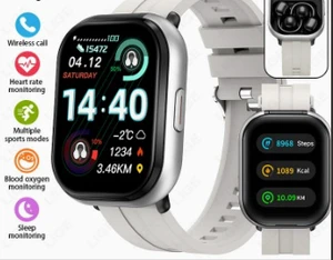 D12 Smart Watch, 2.01" HD Square Screen, Bluetooth Calling, Heart Rate Blood Oxygen & Sleep Monitoring, Multiple Sports Modes, Weather Display, Step & Calorie Tracking, for iOS & Android WHITE D12 Smart Watch, 2.01" HD Square Screen, Bluetooth Calling, Heart Rate Blood Oxygen & Sleep Monitoring, Multiple Sports Modes, Weather Display, Step & Calorie Tracking, for iOS & Android WHITE