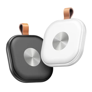 Smart Tracker Tag for Android & iOS, Bluetooth Item Locator with Leather Loop, Compact Square Anti-Lost Finder for Keys, Bags, Luggage, Pets & Family, WHITE Smart Tracker Tag for Android & iOS, Bluetooth Item Locator with Leather Loop, Compact Square Anti-Lost Finder for Keys, Bags, Luggage, Pets & Family, WHITE