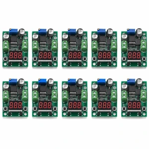 10PCS LM2596 DC-DC Buck Power Converter Module, Adjustable Voltage Regulator 4-40V to 1.25-37V Buck Converter with LED Voltmeter Display 10PCS LM2596 DC-DC Buck Power Converter Module, Adjustable Voltage Regulator 4-40V to 1.25-37V Buck Converter with LED Voltmeter Display