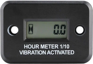 Vibration Hour Meter Gauge for Engine, Generator & Lawn Mower,No wiring, battery powered, waterproof construction, 0.1hr LCD gauge, max 99999hrs, Ø4mm mounting holes Vibration Hour Meter Gauge for Engine, Generator & Lawn Mower,No wiring, battery powered, waterproof construction, 0.1hr LCD gauge, max 99999hrs, Ø4mm mounting holes