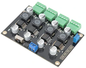 Multi-Channel Power Supply Module with 3.3V/5V/12V/ADJ, Adjustable Voltage Output Buck Converter with Four and high Performance LM2596 Chips Multi-Channel Power Supply Module with 3.3V/5V/12V/ADJ, Adjustable Voltage Output Buck Converter with Four and high Performance LM2596 Chips
