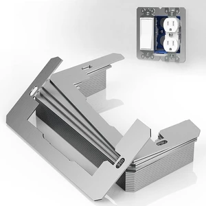 20Pieces Stainless Steel Wall Plate Stabilizers Mount Electrical Spacers for Outlets in Standard Electrical Box Easy Installation Outlet Shims 20Pieces Stainless Steel Wall Plate Stabilizers Mount Electrical Spacers for Outlets in Standard Electrical Box Easy Installation Outlet Shims