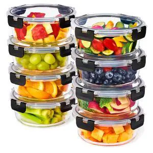 Sorbus 16pc Glass Meal Prep Containers Set 8 Round 32oz Containers with Airtight Lids Freezer, Dishwasher, Oven Safe Reusable Food Storage Bowls, 4 Cup Capacity for Meal Prep and Storage Sorbus 16pc Glass Meal Prep Containers Set 8 Round 32oz Containers with Airtight Lids Freezer, Dishwasher, Oven Safe Reusable Food Storage Bowls, 4 Cup Capacity for Meal Prep and Storage