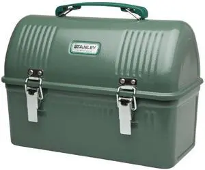 STANLEY Classic Lunch Box 10 qt | Vintage Metal Lunchbox | Durable Meal Container with Handle and Latch | Stores Food, Drinks, Thermos, Water Bottle | Hammertone Green STANLEY Classic Lunch Box 10 qt | Vintage Metal Lunchbox | Durable Meal Container with Handle and Latch | Stores Food, Drinks, Thermos, Water Bottle | Hammertone Green