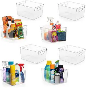 ClearSpace Clear Plastic Storage Bins Pantry Organizers & Storage Containers, Cabinet Organizer - Home Organization Must Haves for Kitchen, Laundry Room, Office, Closet, Garage & Freezer ClearSpace Clear Plastic Storage Bins Pantry Organizers & Storage Containers, Cabinet Organizer - Home Organization Must Haves for Kitchen, Laundry Room, Office, Closet, Garage & Freezer