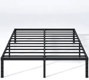 NEW JETO Metal Bed Frame,Queen Size Bed Frame with Storage Space,Heavy Duty Sturdy Mattress Foundation,Easy Assembly,No Box Spring Needed, Black,14 Inch,Queen NEW JETO Metal Bed Frame,Queen Size Bed Frame with Storage Space,Heavy Duty Sturdy Mattress Foundation,Easy Assembly,No Box Spring Needed, Black,14 Inch,Queen