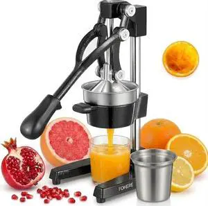 FOHERE Orange Juicer Squeezer, Cast Iron Lemon Squeezer, Commercial Citrus Juicer Hand Press for Orange, Lemon, Pomegranate, Grapefruit, Easy to Clean Citrus Squeezer with a Stainless Steel Cup FOHERE Orange Juicer Squeezer, Cast Iron Lemon Squeezer, Commercial Citrus Juicer Hand Press for Orange, Lemon, Pomegranate, Grapefruit, Easy to Clean Citrus Squeezer with a Stainless Steel Cup