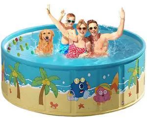 Foldable Swimming Pool for Kids 78.7"x17.7" Hard Plastic Portable Dog Pool Anti-Slip Collapsible Large Kiddie Pool Indoor Outdoor Backyard (JellieMons 79'') Foldable Swimming Pool for Kids 78.7"x17.7" Hard Plastic Portable Dog Pool Anti-Slip Collapsible Large Kiddie Pool Indoor Outdoor Backyard (JellieMons 79'')