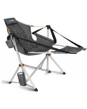 KingCamp Hammock Chair with Footrest Heavy Duty Swinging Rocking Camping Chairs for Adults up to 400lbs, Folding Portable Oversized Rocker with Cup Holder & Pillow for Outdoor Beach Lawn RV Sports KingCamp Hammock Chair with Footrest Heavy Duty Swinging Rocking Camping Chairs for Adults up to 400lbs, Folding Portable Oversized Rocker with Cup Holder & Pillow for Outdoor Beach Lawn RV Sports