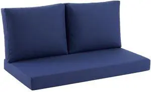 Zonamat Outdoor Loveseat Cushion Set, 46" x 26" Loveseat Cushions for Outdoor Furniture, Waterproof & Fade-Resistant Patio Furniture Cushions, Deep Seat Cushion for Bench, Swing and Couch, Navy Blue Zonamat Outdoor Loveseat Cushion Set, 46" x 26" Loveseat Cushions for Outdoor Furniture, Waterproof & Fade-Resistant Patio Furniture Cushions, Deep Seat Cushion for Bench, Swing and Couch, Navy Blue