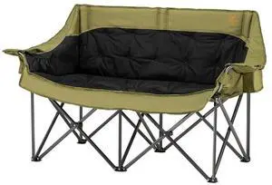 SAN HIMA Double Camping Chair for 2 Person, 650 LBS Heavy Duty Folding Loveseat with 43.7" Thick Padded Seat, Adjustable Cup Holders & Carry Bag, Waterproof Steel Camp Couch for Beach, Lawn & Backyard SAN HIMA Double Camping Chair for 2 Person, 650 LBS Heavy Duty Folding Loveseat with 43.7" Thick Padded Seat, Adjustable Cup Holders & Carry Bag, Waterproof Steel Camp Couch for Beach, Lawn & Backyard