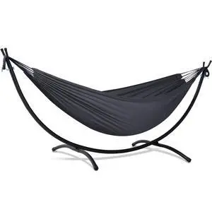 SUNCREAT Hammocks Standing Patio Hammock, Portable Hammock with Stand Foldable, Dark Gray SUNCREAT Hammocks Standing Patio Hammock, Portable Hammock with Stand Foldable, Dark Gray