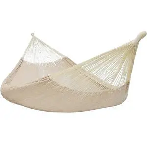 Sunnydaze Handwoven XXL Thick Cord Mayan Double Hammock for Outside - 625-Pound Capacity Heavy-Duty Outdoor Hammock - Natural Sunnydaze Handwoven XXL Thick Cord Mayan Double Hammock for Outside - 625-Pound Capacity Heavy-Duty Outdoor Hammock - Natural