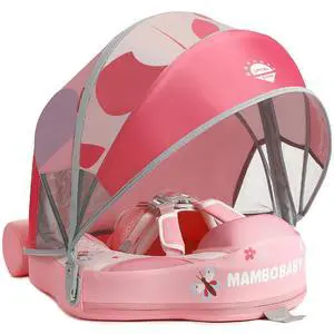 Mambobaby Float Add Tail No Flip Over Non-Inflatable Baby Swim Float Pearl Foam Solid Water Floats Smart Swim Trainer Infant Pool Float Swim Ring with Sun Canopy Mambobaby Float Add Tail No Flip Over Non-Inflatable Baby Swim Float Pearl Foam Solid Water Floats Smart Swim Trainer Infant Pool Float Swim Ring with Sun Canopy